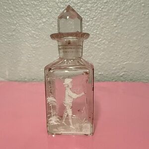 Mary Gregory Vintage Perfume Bottle 4”